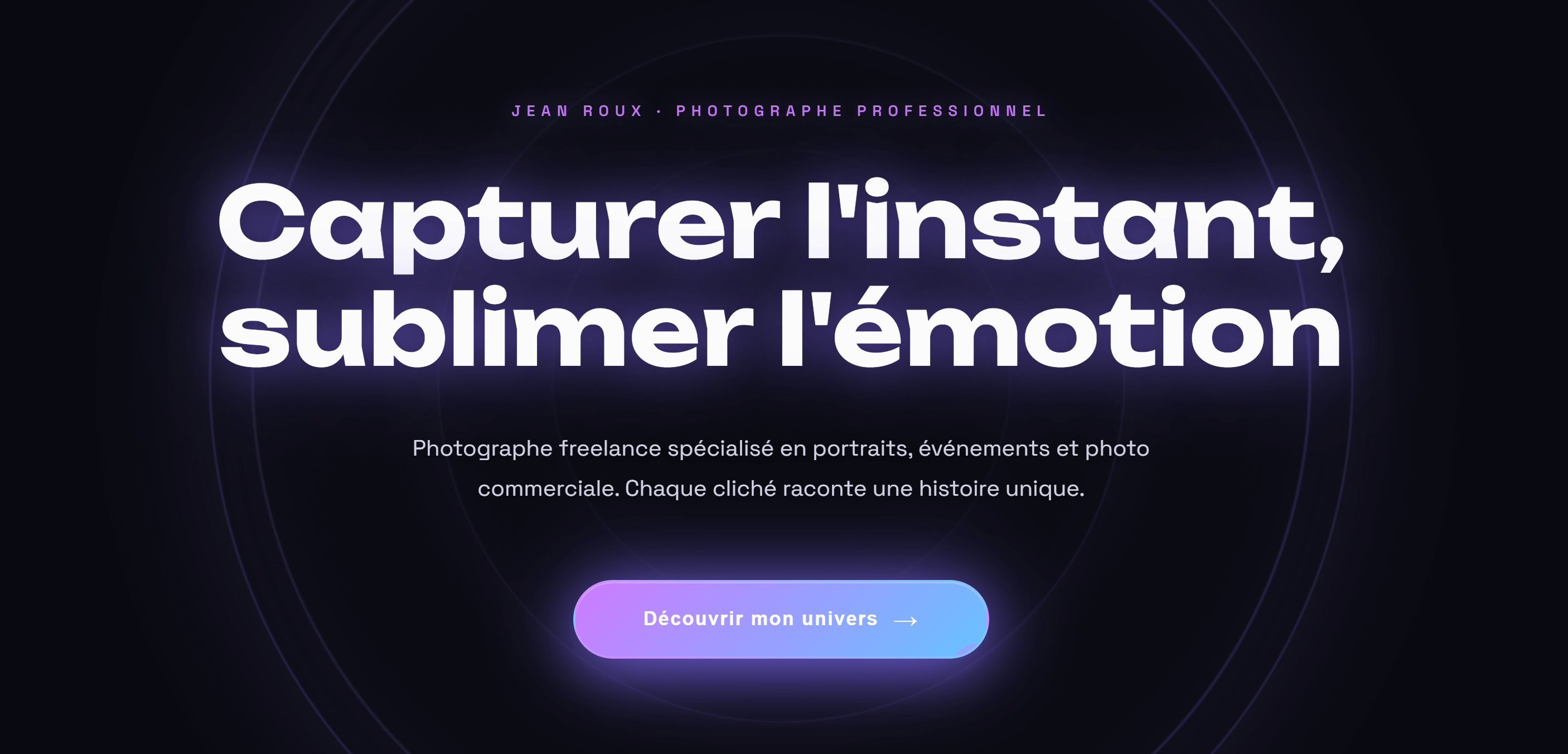 Landing page – Photographe freelance
